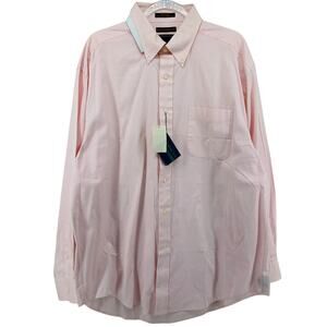 Alexander Julian Pink Button Down Cotton Shirt Mens XL Preppy Business Holiday
